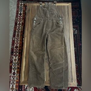 We The Free Brown Corduroy Overalls M